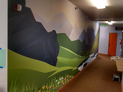 Tacoma, Gig Harbor, Seattle area wallcovering, wallpaper, and mural installation.