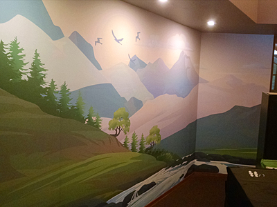 Tacoma, Gig Harbor, Seattle area wallcovering, wallpaper, and mural installation.