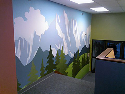 Tacoma, Gig Harbor, Seattle area wallcovering, wallpaper, and mural installation.