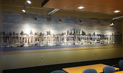 Tacoma, Gig Harbor, Seattle area wallcovering, wallpaper, and mural installation.