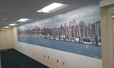 Tacoma, Gig Harbor, Seattle area wallcovering, wallpaper, and mural installation.