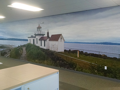 Tacoma, Gig Harbor, Seattle area wallcovering, wallpaper, and mural installation.