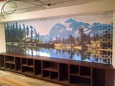 Tacoma, Gig Harbor, Seattle area wallcovering, wallpaper, and mural installation.