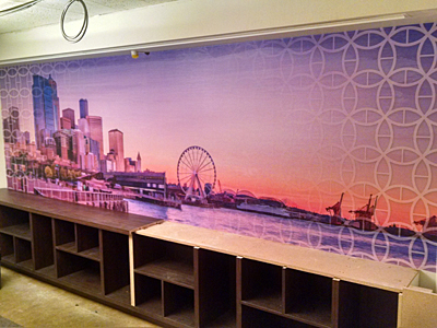 Tacoma, Gig Harbor, Seattle area wallcovering, wallpaper, and mural installation.