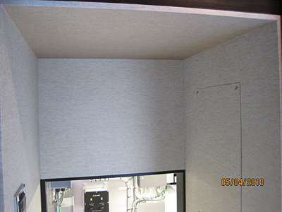 Yacht interior wallcovering installation