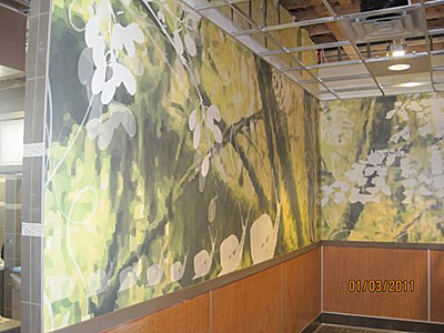 Seattle area wallcovering and mural installation