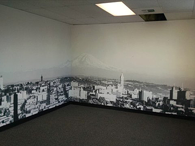 Tacoma, Gig Harbor, Seattle area wallcovering, wallpaper, and mural installation.