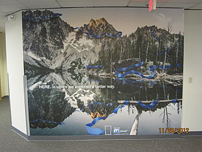 Tacoma, Gig Harbor, Seattle area wallcovering, wallpaper, and mural installation.