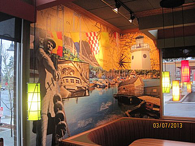 Tacoma, Gig Harbor, Seattle area wallcovering, wallpaper, and mural installation.