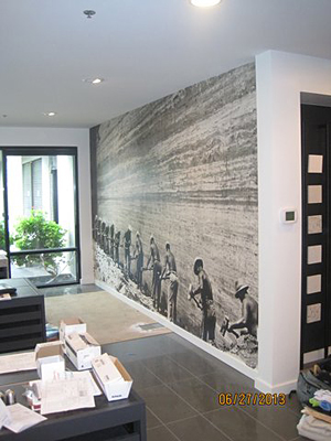 Tacoma, Gig Harbor, Seattle area wallcovering, wallpaper, and mural installation.